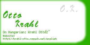 otto krahl business card